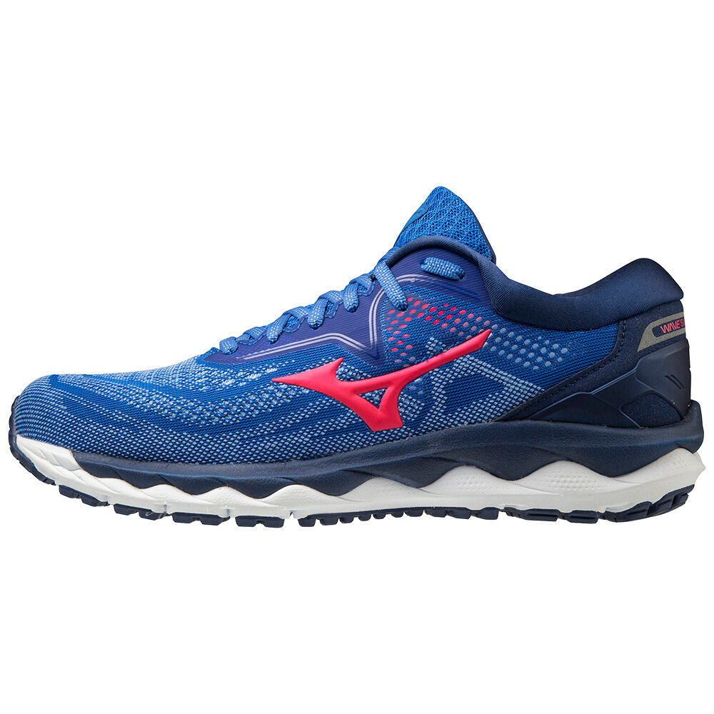 Zapatillas Running Mizuno Wave Sky 4 Mujer Azules/Rosas Ofertas OFCT-73490